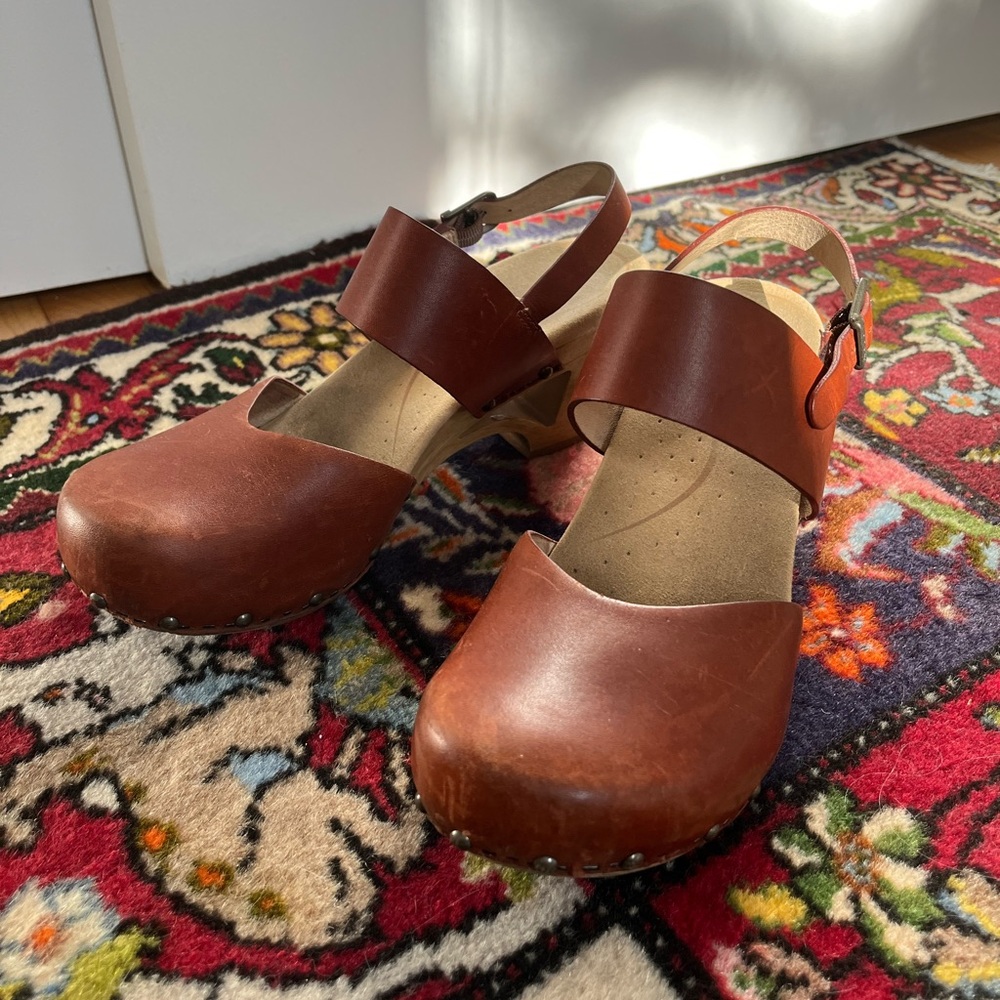 Brown Leather Mary Jane Shoes
